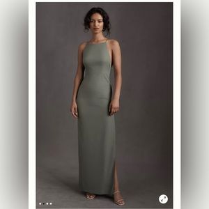 BHLDN Marta Crepe Dress - sage color. Never worn. Brand new. Size 0